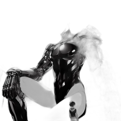 robot, mask, creature, weapon transparent PNG cut-out