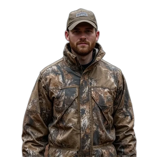 jacket, hat, earth tones, men transparent PNG cut-out