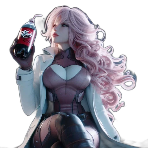 bottle, dress, robot, concept art transparent PNG cut-out