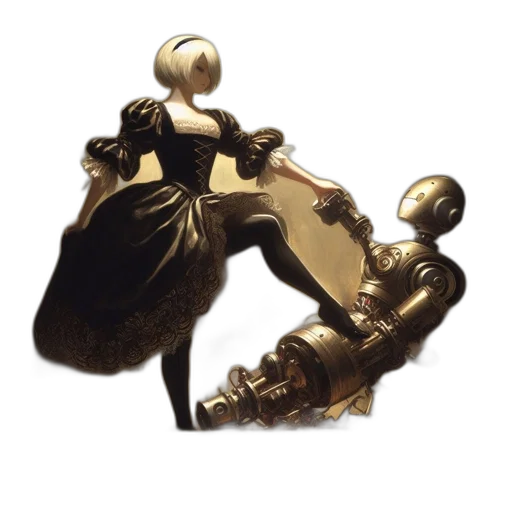 robot, sword, staff, jewelry transparent PNG cut-out