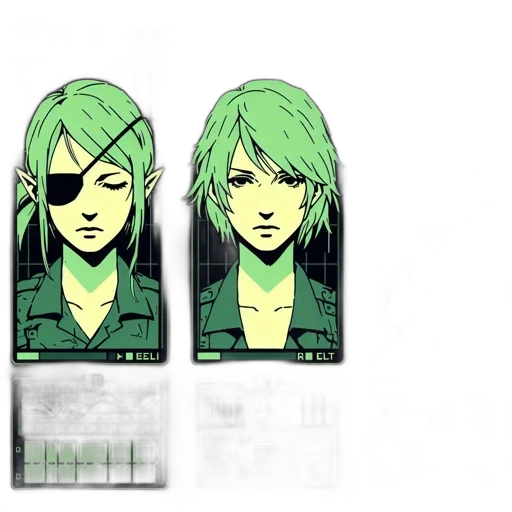 concept art, pixel art, 3d render, anime transparent PNG cut-out