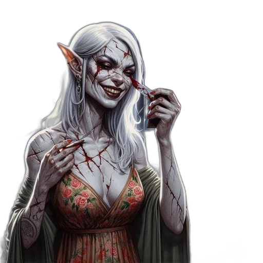 dress, fantasy art, concept art, comic book art transparent PNG cut-out