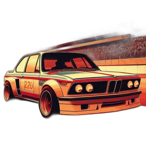 car, concept art, photorealistic, watercolor transparent PNG cut-out