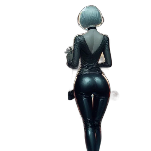 robot, jacket, dress, weapon transparent PNG cut-out