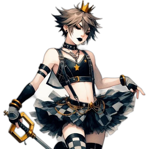 staff, weapon, sword, dress transparent PNG cut-out