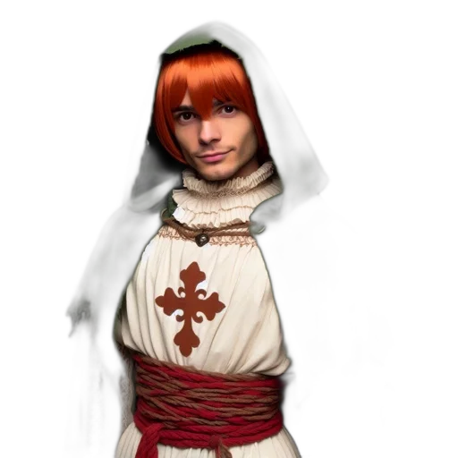 dress, staff, face, jacket transparent PNG cut-out