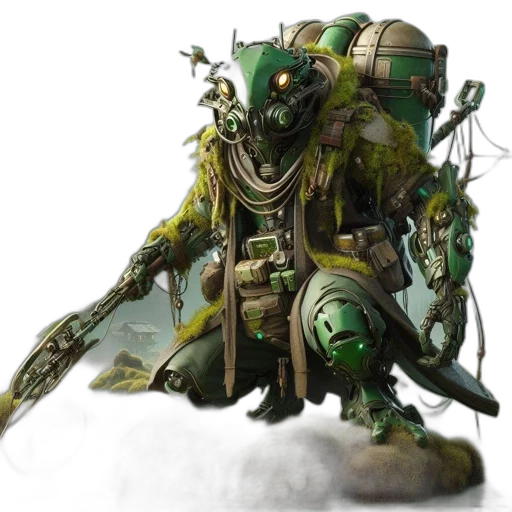 robot, weapon, concept art, fantasy art transparent PNG cut-out