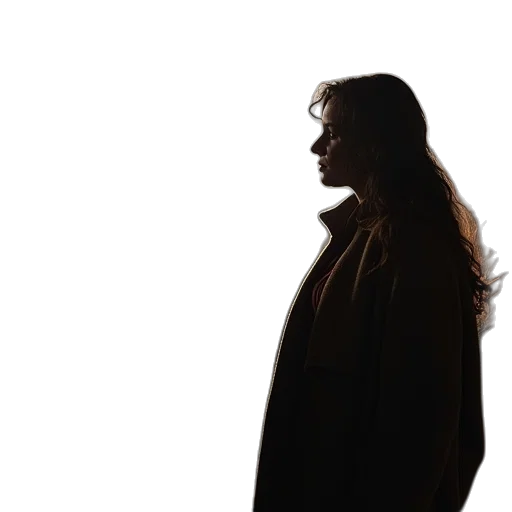 jacket, staff, face, hair transparent PNG cut-out