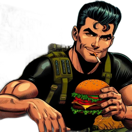 food, comic book art, cartoon, concept art transparent PNG cut-out