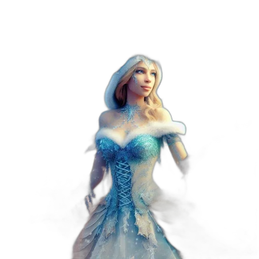 dress, fantasy art, concept art, 3d render transparent PNG cut-out