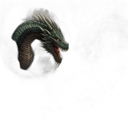 dragon, creature, animal, staff transparent PNG cut-out