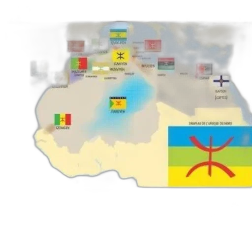 map, showing, distribution, amazigh transparent PNG cut-out