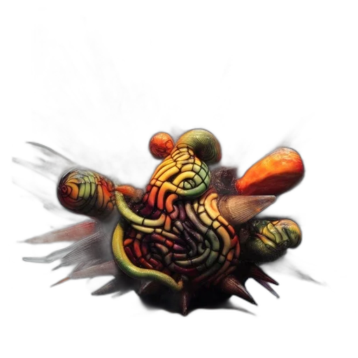 creature, mask, dragon, weapon transparent PNG cut-out