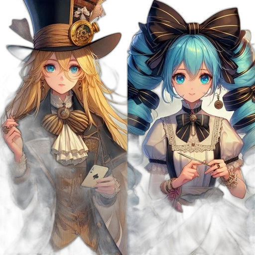 hat, staff, fantasy art, anime transparent PNG cut-out