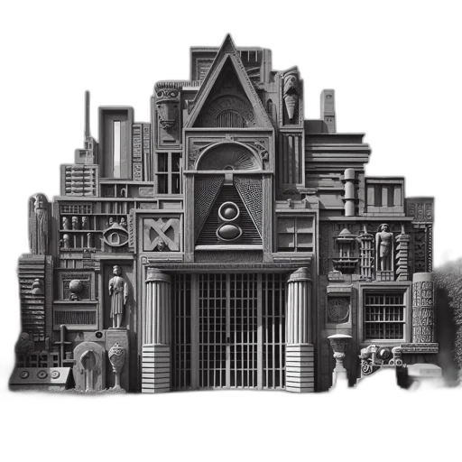 building, concept art, 3d render, fantasy art transparent PNG cut-out