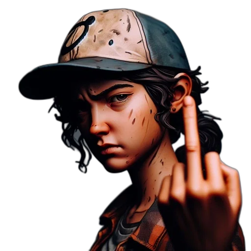 hat, face, jacket, weapon transparent PNG cut-out