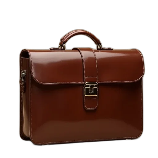 scullyn, classic, briefcase, brown transparent PNG cut-out