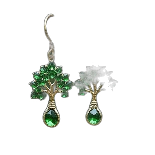 jewelry, green, tree, life transparent PNG cut-out