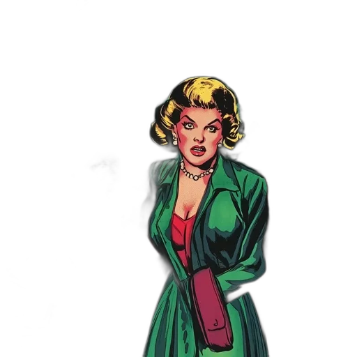 jacket, staff, dress, comic book art transparent PNG cut-out