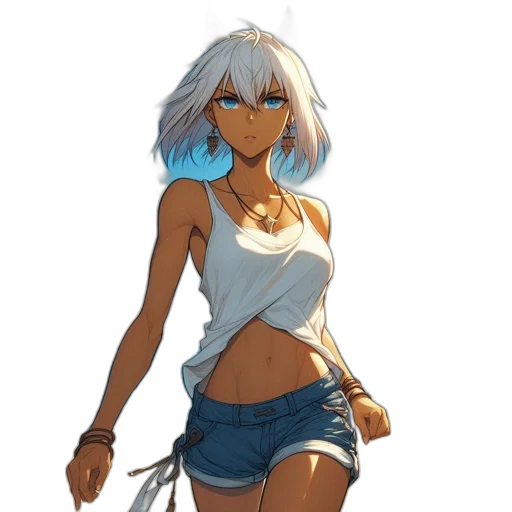 dress, jacket, staff, weapon transparent PNG cut-out