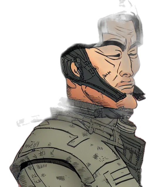 face, mask, staff, jacket transparent PNG cut-out