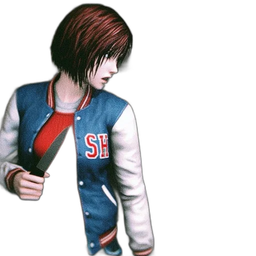 jacket, staff, weapon, face transparent PNG cut-out