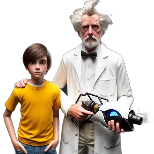 robot, weapon, staff, jacket transparent PNG cut-out