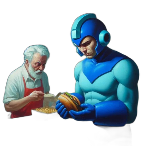 mask, robot, food, comic book art transparent PNG cut-out