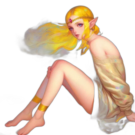 dress, staff, dragon, fantasy art transparent PNG cut-out