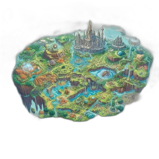 concept art, fantasy art, 3d render, underwater transparent PNG cut-out