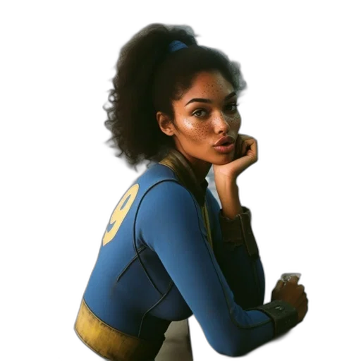 jacket, face, staff, robot transparent PNG cut-out