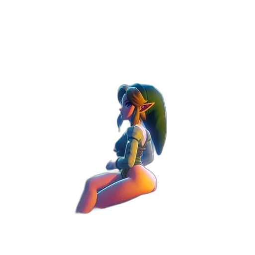 dress, hair, creature, robot transparent PNG cut-out