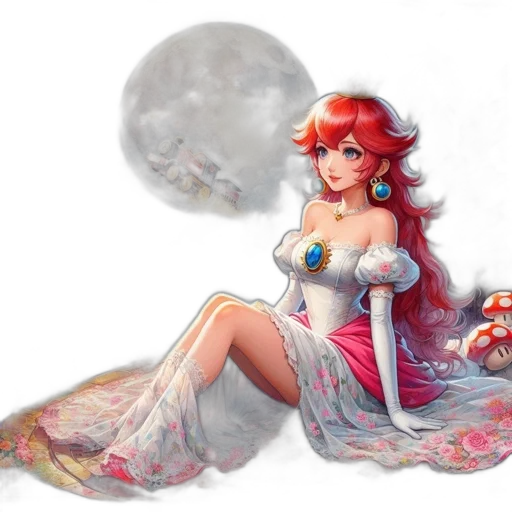 dress, jewelry, fantasy art, concept art transparent PNG cut-out