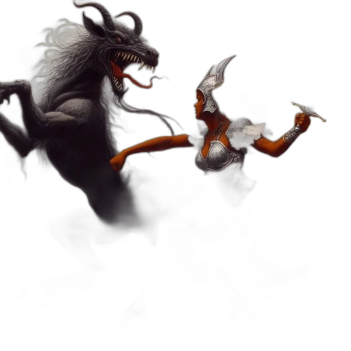 dragon, creature, animal, hair transparent PNG cut-out