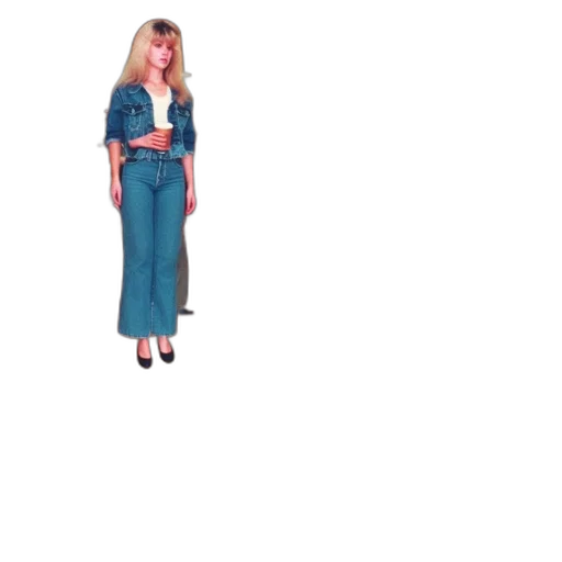dress, jacket, staff, hair transparent PNG cut-out