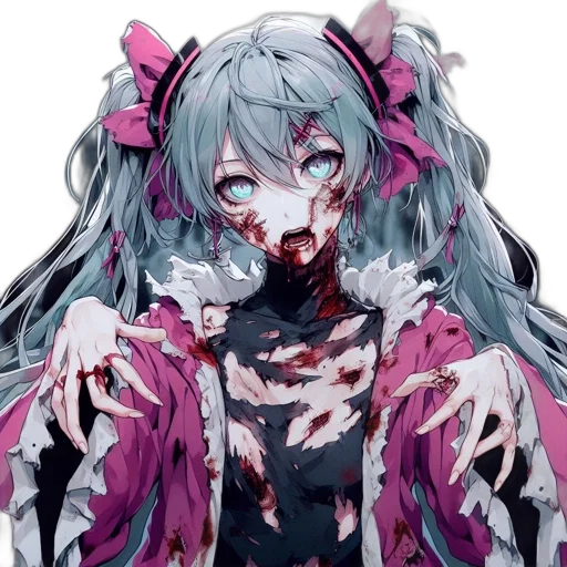 dress, face, creature, weapon transparent PNG cut-out