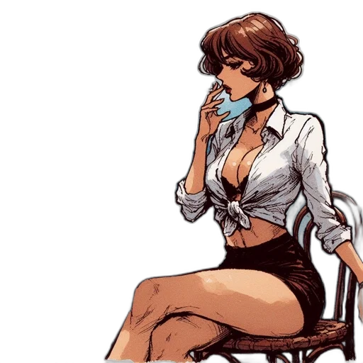 dress, comic book art, concept art, watercolor transparent PNG cut-out