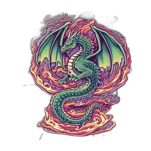 dragon, staff, fantasy art, pixel art transparent PNG cut-out