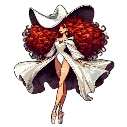 hat, hair, dress, cartoon transparent PNG cut-out