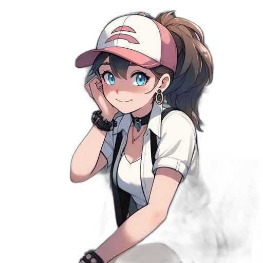 hat, staff, face, weapon transparent PNG cut-out