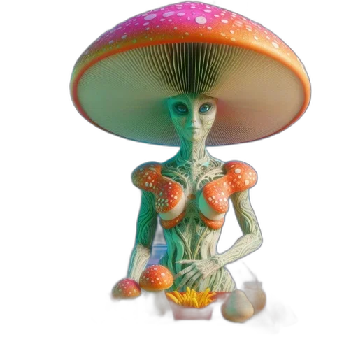 hat, staff, creature, robot transparent PNG cut-out