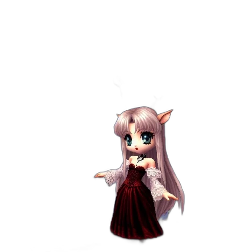 dress, creature, staff, robot transparent PNG cut-out