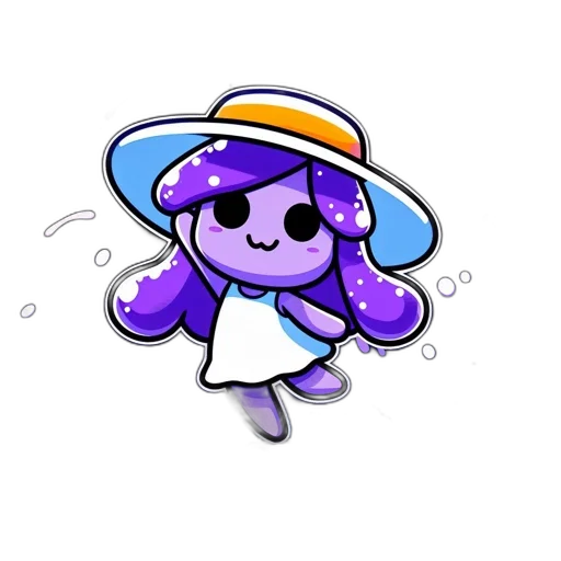 hat, staff, umbrella, creature transparent PNG cut-out