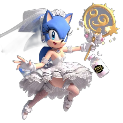 dress, weapon, staff, crown transparent PNG cut-out
