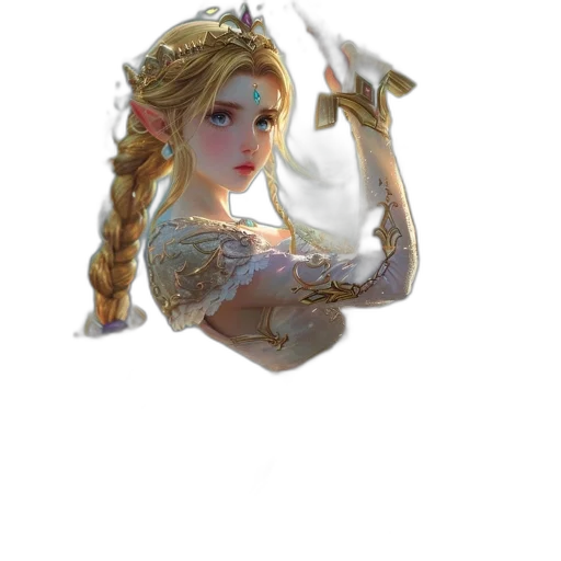 crown, dress, staff, weapon transparent PNG cut-out