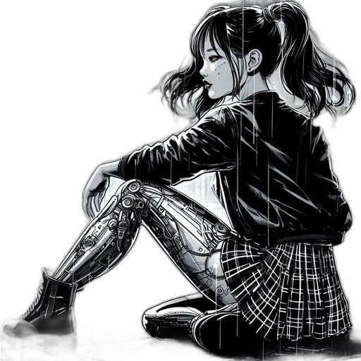 jacket, dress, shoes, comic book art transparent PNG cut-out