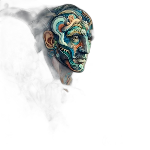 mask, face, dragon, creature transparent PNG cut-out