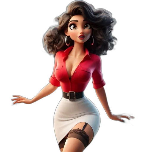dress, 3d render, concept art, cartoon transparent PNG cut-out