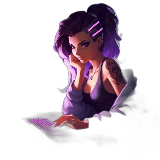 staff, concept art, cyberpunk, pixel art transparent PNG cut-out