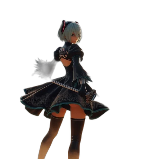dress, staff, weapon, robot transparent PNG cut-out